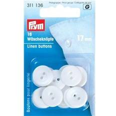 Knöpfe Prym Waescheknoepfe Kunststoff 26 17 mm Weiss