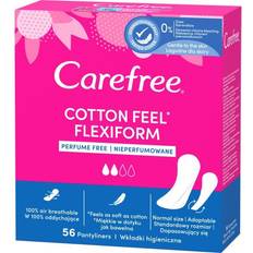 Trusseindlæg på tilbud Carefree Cotton Flexiform Pantyliners Unscented-fragrance-free 1pack-56pcs