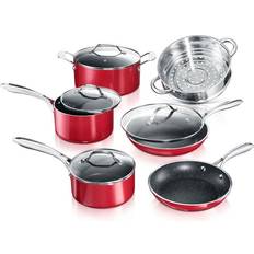 Granite stone cookware Granitestone Red Cookware Set 10 Parts