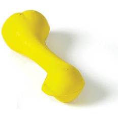 Solid Rubber Bone Dog Toy Small Yellow
