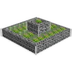 vidaXL gabion-plantekasse galvaniseret 120 Krukke