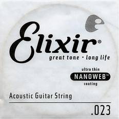 Elixir strängar acoustic Elixir 15123 80/20 Bronze Single Acoustic Guitar Nanoweb 023