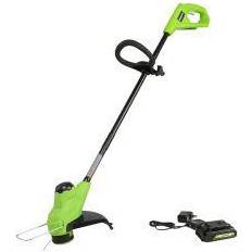 Garden Power Tools Greenworks 24-Volt 12" Cordless TORQDRIVE String Trimmer/Edger (2.0Ah Battery and Charger Included) Black/Green