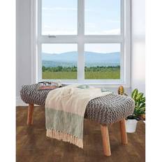 LR Home Soft Geometric Sky Blankets White, Blue (152.4x127cm)