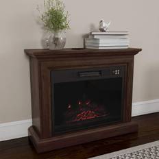 Brown Electric Fireplaces The Northwest Mobile Electric Fireplace & Mantel, Brown