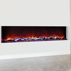 70 inch electric fireplace Amantii Tru View 72" Built-In Three Sided Electric Fireplace Indoor/Outdoor 72-TRU-VIEW-XL