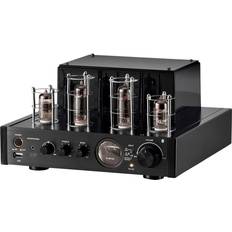 Monoprice 25 Watt Stereo Hybrid Tube Amplifier with Bluetooth, Optical, Coaxial, and USB Inputs, and Subwoofer Out Black