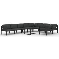 9 Loungesæt Havemøbler vidaXL 3107824 Loungesæt, 1 borde inkl. 9 sofaer