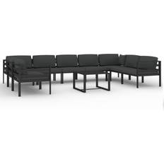 9 Loungesæt Havemøbler vidaXL 3107815 Loungesæt, 1 borde inkl. 9 sofaer