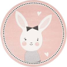 Carousel Kid's Bunny Area Rug Round