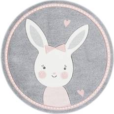 Kid's Room Safavieh Carousel Kid's Bunny Area Rug Round Ø5.3