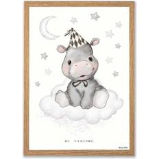 Pen mouse Mouse & Pen Hippopotamus Baby Poster A3 29.7x42cm