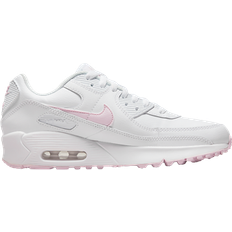 NIKE Air Max 90 LTR GS - White/White/White/Pink Foam