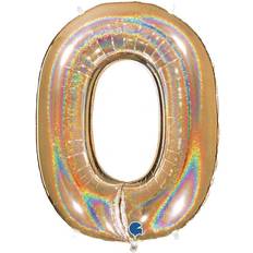 Grabo Talballon Guld Glitter Tal 0