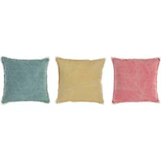 Dkd Home Decor Fringe Complete Decoration Pillows Yellow, Green, Pink (45x45cm)