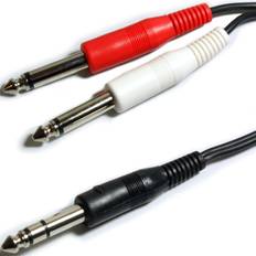 Cables Loops 6.35mm Stereo Plug Â¼" Mono Splitter