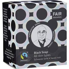 Aktivkohle Körperseifen Fair Squared Black Soap All Skin Types includes cotton soap bag 2