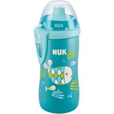 Nuk Junior Cup borraccia per bambini con effetto camaleonte 18 mesi Cangiante Beccuccio morbido push-pull anti-goccia Clip e coperchio protettivo Senza BPA 300 ml Blu