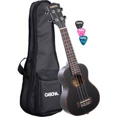 Zwart Ukuleles Cascha HH 2262 Premium Black Soprano Ukulele