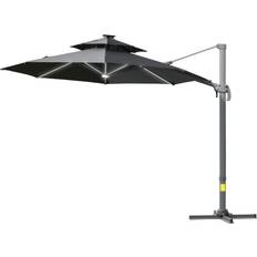 Solar lights OutSunny 3m Cantilever Parasol w/ Solar Lights Power