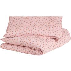 Vaaleanpunainen Vuodevaatesetit Buddy & Hope GOTS Dotted Crib Bedding Set Pink Mauve