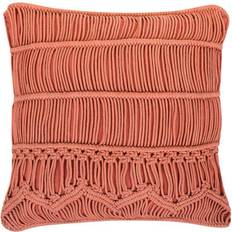 Arancione Cuscini Decorativi Beliani Arancio Cotone Macram 45 x 45 cm Corda Boho Retro Decor Accessory Cuscino Decorativo Completo Arancione (45x45cm)