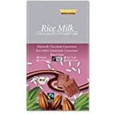 Choklad med krispigt, laktosfritt ris glutenfritt på en risdryck BIO