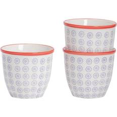 Nicola Spring Hand-Printed Plant Pots - 14cm Purple