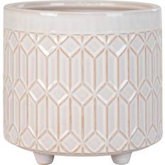 House Nordic Urtepotte hvid keramik medium Ø15,5x16