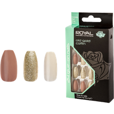 Artificial Nails Old Gold Coffin