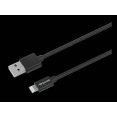 USB-A - Lightning Cable, MFi, 20cm, Black