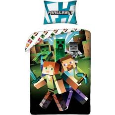 Halantex Minecraft sängkläder barnsängkläder 2 delar set: påslakan + 1 örngott 70