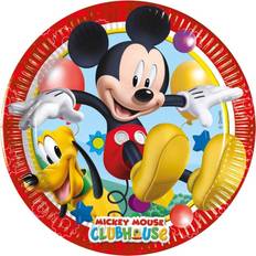 Assiettes Jetables Disney 8 assiettes carton 23cm mickey dart lmic93822
