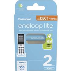 Panasonic dect Panasonic Genopladeligt AAA-batteri NiMH 2 stk 550 eneloop lite DECT HR03