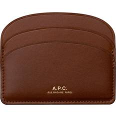 Wallets & Key Holders A.P.C. Brown Demi-Lune Card Holder