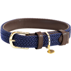 Plaited Nylon Dog Collar Navy