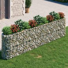 vidaXL gabion-højbed 400x50x100 cm galvaniseret jern Krukke