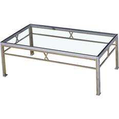 Transparent Small Tables Dkd Home Decor Crystal Steel Silver Small Table 60x110cm