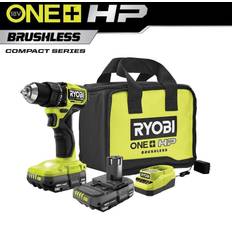 Ryobi Drills & Screwdrivers Ryobi ONE HP 18V Brushless Cordless Compact 1/2 in. Drill/Driver Kit with (2) 1.5 Ah Batteries, Charger and Bag