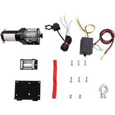 Cabrestantes vidaXL Cabrestante Eléctrico Placa Montaje Gu a De Rodillo 12V 1360KG