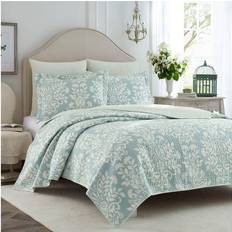 Cotton Quilts Laura Ashley Rowland Quilts Blue (228.6x228.6)