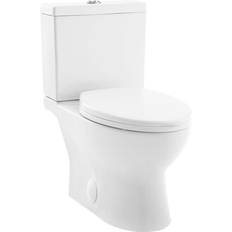 Rimless Water Toilets Swiss Madison Cache 2-Piece Elongated Toilet Dual Flush in White