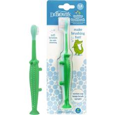 Dr. Brown's toothbrush crocodile green