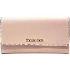 Michael Kors Women's Jet Set Travel Large Trifold Wallet In Powder blush