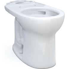 Toto Drake 26 3/8" Universal Height Tornado Flush Round Front Toilet Bowl Only In Cotton White, C775CEFG#01