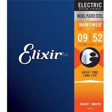 Elixir nanoweb light Elixir Electric Nickel Plated Steel Nanoweb 7-String 9-52