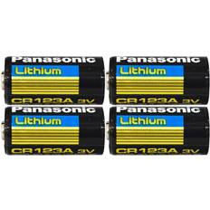 Cr123a lithium batteries Panasonic 4 x CR123A 3 Volt Lithium Batteries (CR17345)