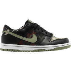 Nike Dunk Low SE GS - Black/Oil Green/White/Total Orange