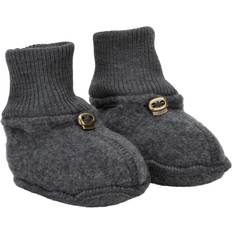 Gråa Tossor Barnskor Mikk-Line Wool Footies - Antracite Melange