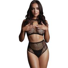 Fishnet Key-Hole Bra Set